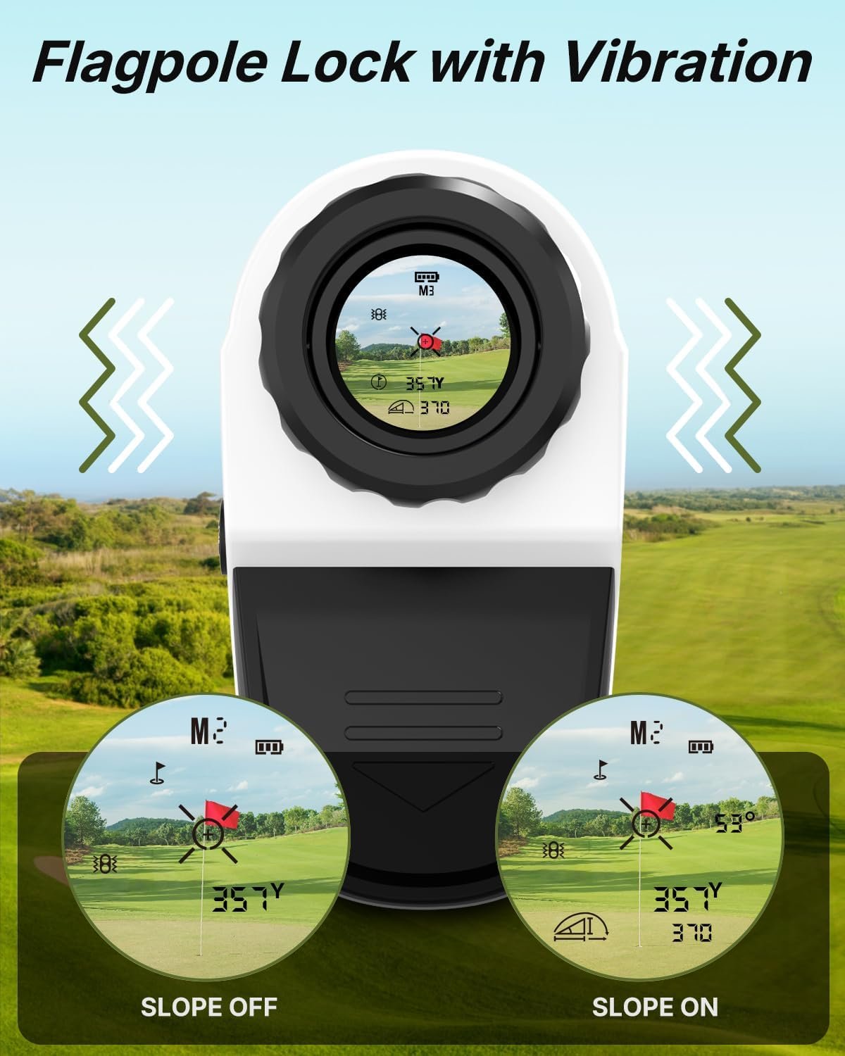 WOSPORTS Golf Rangefinder with Slope - 1200/1500 Yards Laser Range Finder Golf with Magnetic Strap, Flag Pole Locking Vibration 4 WOSPORTS Golf Rangefinder with Slope - 1200/1500 Yards Laser Range Finder Golf with Magnetic Strap, Flag Pole Locking Vibration - Image 4