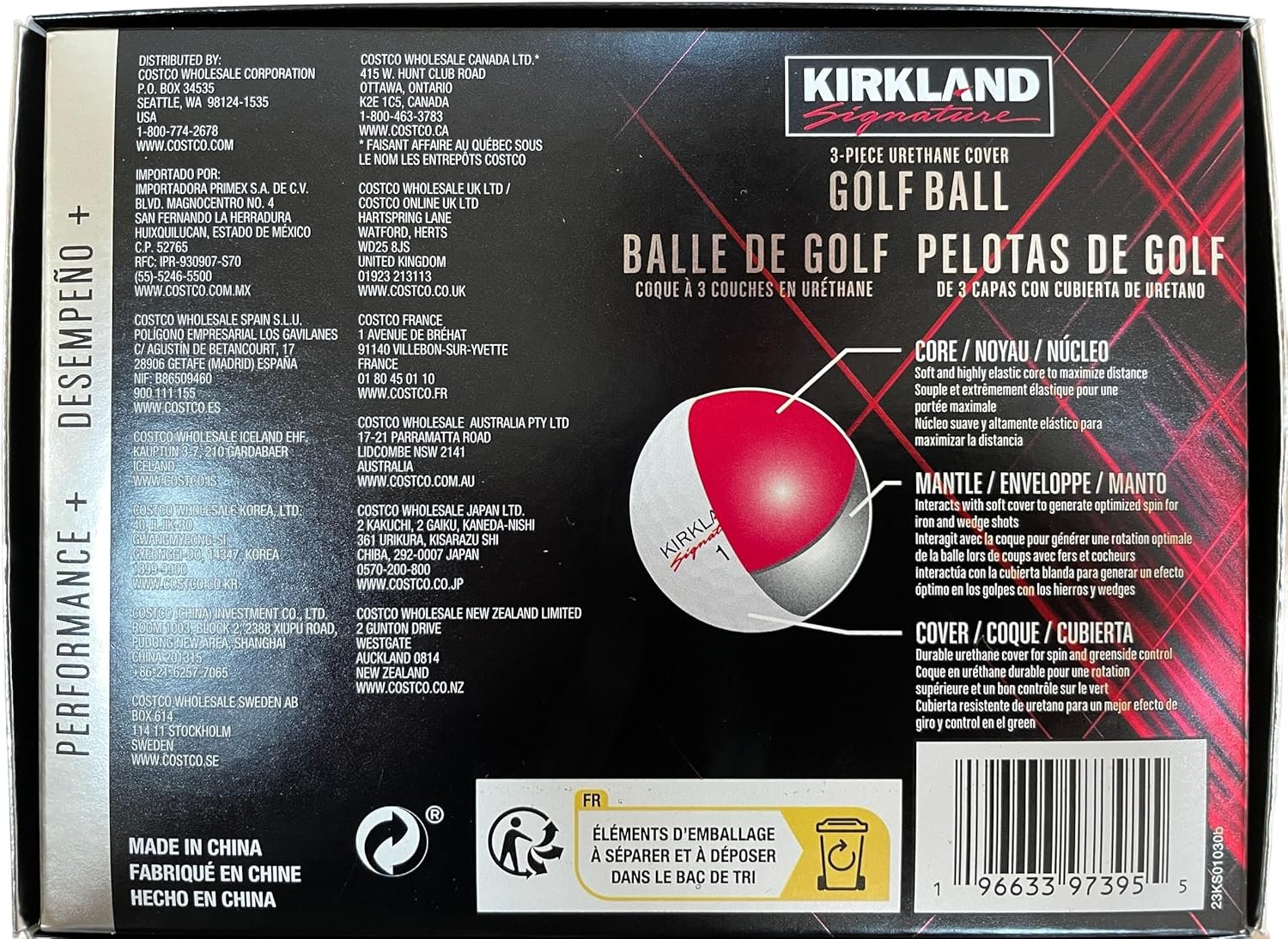 Kirkland Signature Golf Balls 3-Piece Urethane Cover, 12 Golf Balls 2 Kirkland Signature Golf Balls 3-Piece Urethane Cover, 12 Golf Balls - Image 2