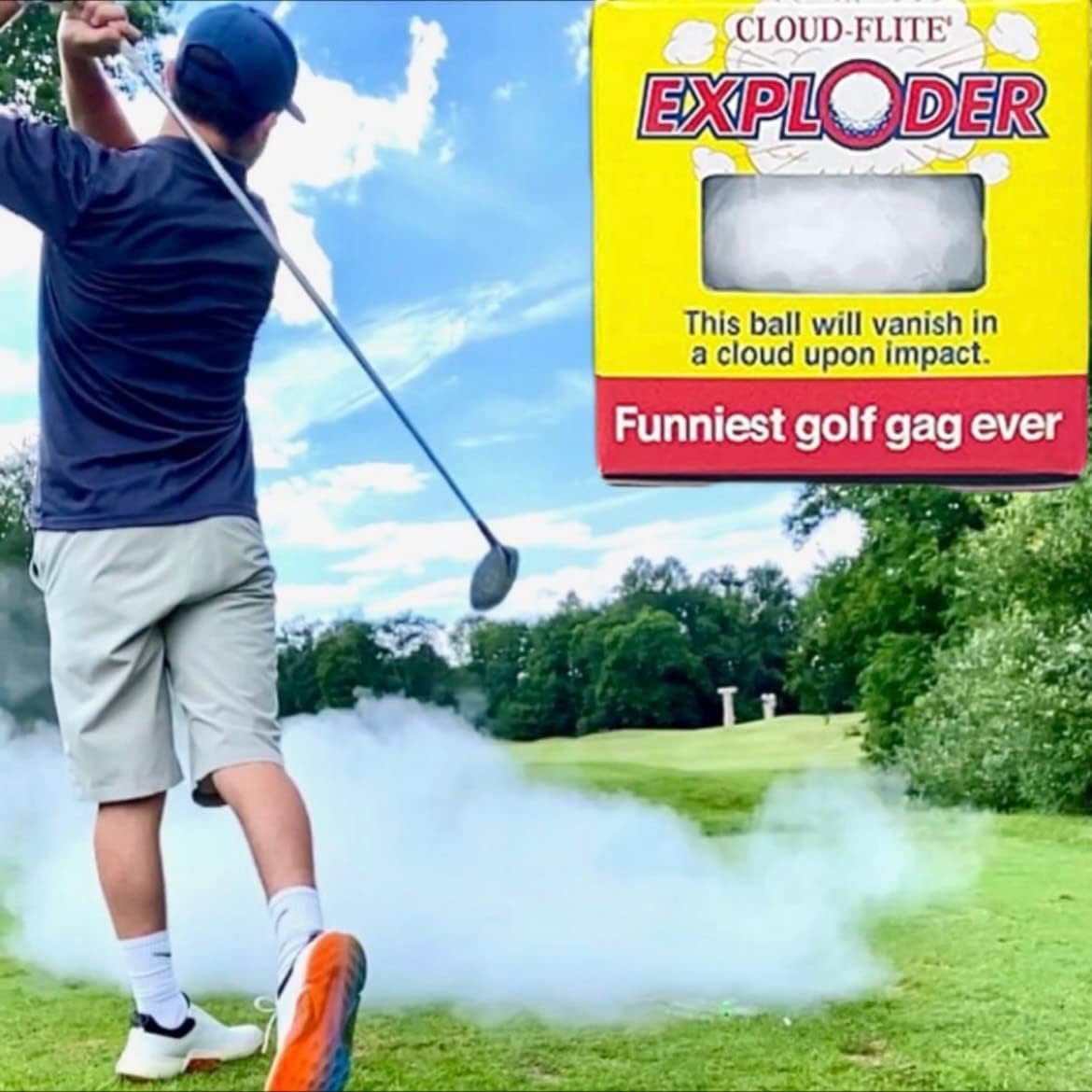 Exploding Golf Balls (4 Pack) – 1 burst into a Cloud of White Smoke, 1 Water, 1 streaming Ribbon, 1 jumps & slides when putted - funny Golf Gag Gift 3 Exploding Golf Balls (4 Pack) – 1 burst into a Cloud of White Smoke, 1 Water, 1 streaming Ribbon, 1 jumps & slides when putted - funny Golf Gag Gift - Image 3