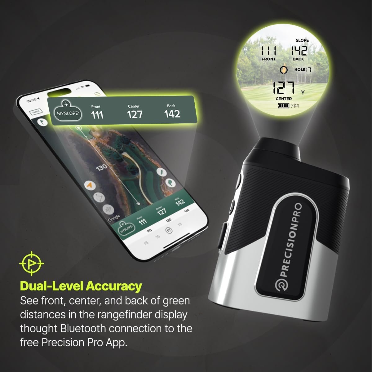 Precision Pro Titan Elite Golf Range Finder with GPS. Golf Range Finder with Built in GPS, Distances, Slope Switch, Magnetic Grip, Waterproof, Tournament Legal, 999 Yard Range 3 Precision Pro Titan Elite Golf Range Finder with GPS. Golf Range Finder with Built in GPS, Distances, Slope Switch, Magnetic Grip, Waterproof, Tournament Legal, 999 Yard Range - Image 3
