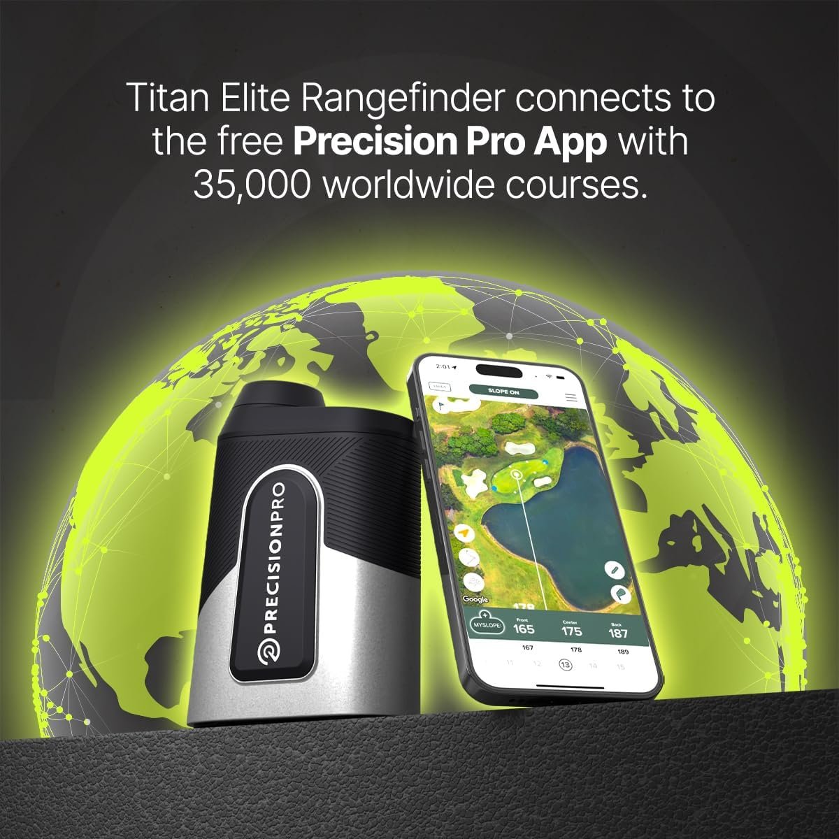 Precision Pro Titan Elite Golf Range Finder with GPS. Golf Range Finder with Built in GPS, Distances, Slope Switch, Magnetic Grip, Waterproof, Tournament Legal, 999 Yard Range 5 Precision Pro Titan Elite Golf Range Finder with GPS. Golf Range Finder with Built in GPS, Distances, Slope Switch, Magnetic Grip, Waterproof, Tournament Legal, 999 Yard Range - Image 5