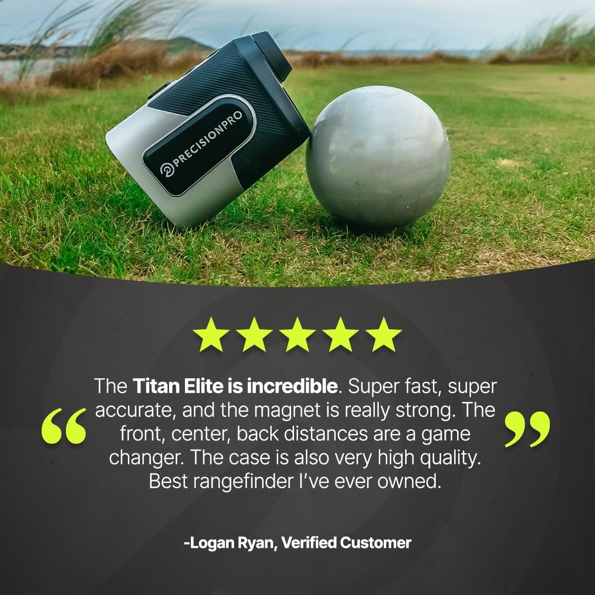 Precision Pro Titan Elite Golf Range Finder with GPS. Golf Range Finder with Built in GPS, Distances, Slope Switch, Magnetic Grip, Waterproof, Tournament Legal, 999 Yard Range 11 Precision Pro Titan Elite Golf Range Finder with GPS. Golf Range Finder with Built in GPS, Distances, Slope Switch, Magnetic Grip, Waterproof, Tournament Legal, 999 Yard Range - Image 11