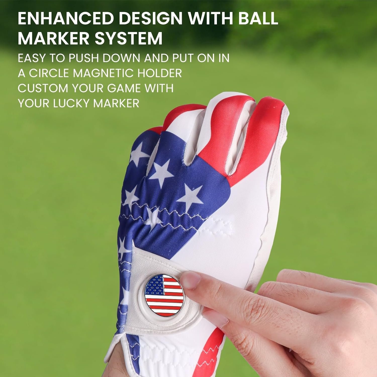 FINGER TEN Golf Gloves Men Right Handed Golfer Left Hand with Ball Marker 2 Pack Leather Breathable Comfortable Weathersof Grip Size Small Medium ML Large XL 4 FINGER TEN Golf Gloves Men Right Handed Golfer Left Hand with Ball Marker 2 Pack Leather Breathable Comfortable Weathersof Grip Size Small Medium ML Large XL - Image 4