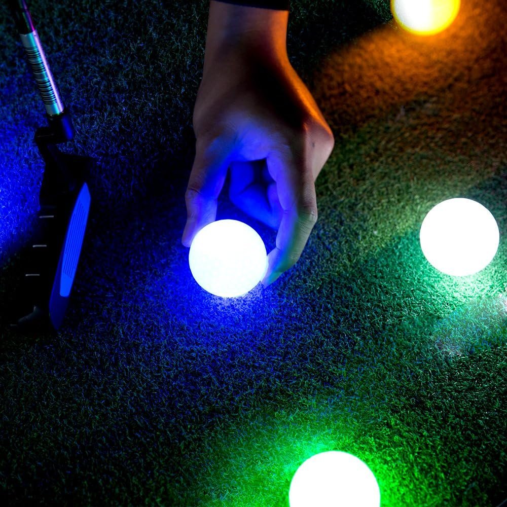 LED Light up Golf Balls, Glow in The Dark Night Golf Balls - Multi Colors of Blue, Orange, Red, White, Green, Pink - Pack of 6 6 LED Light up Golf Balls, Glow in The Dark Night Golf Balls - Multi Colors of Blue, Orange, Red, White, Green, Pink - Pack of 6 - Image 6