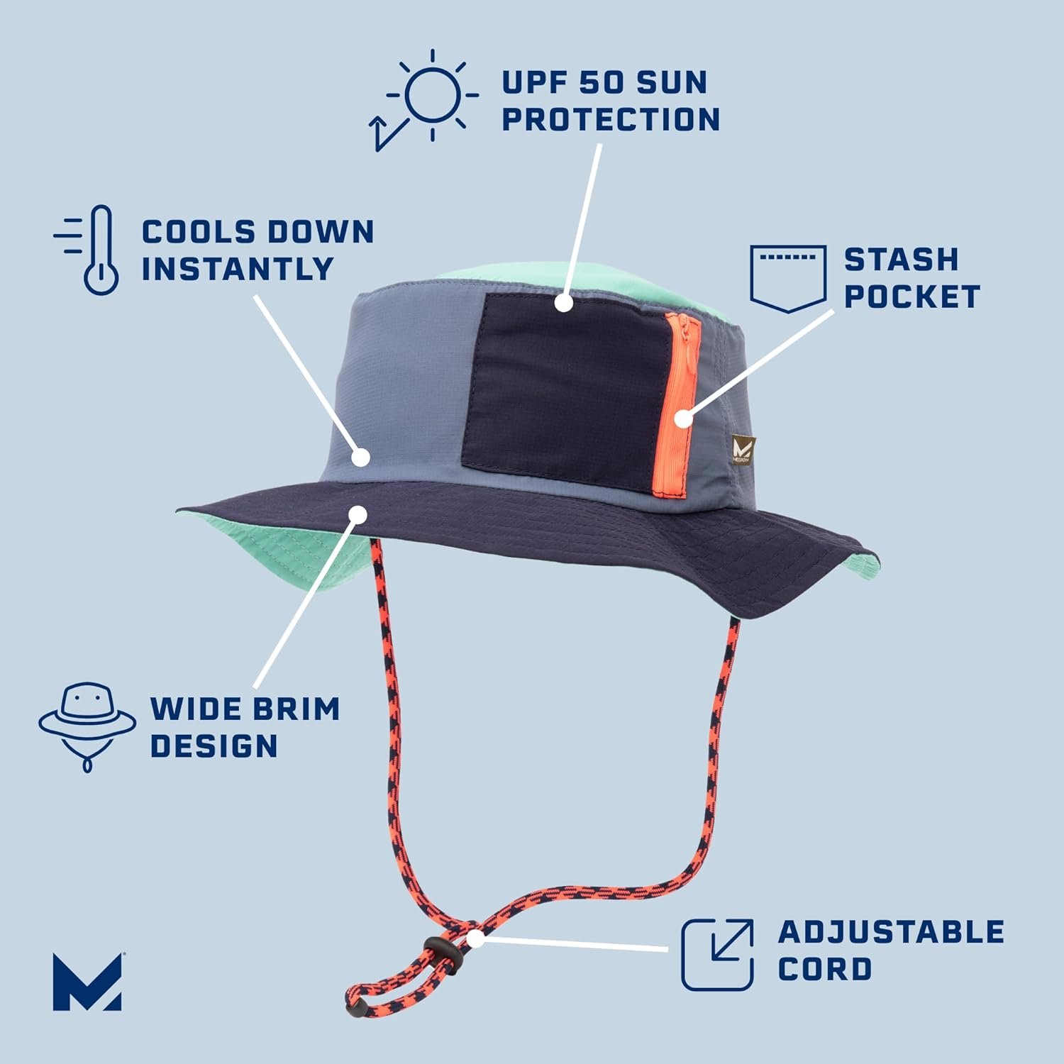 MISSION Day Tripper Sun Protection Wide Brim Hat 2 MISSION Day Tripper Sun Protection Wide Brim Hat - Image 2