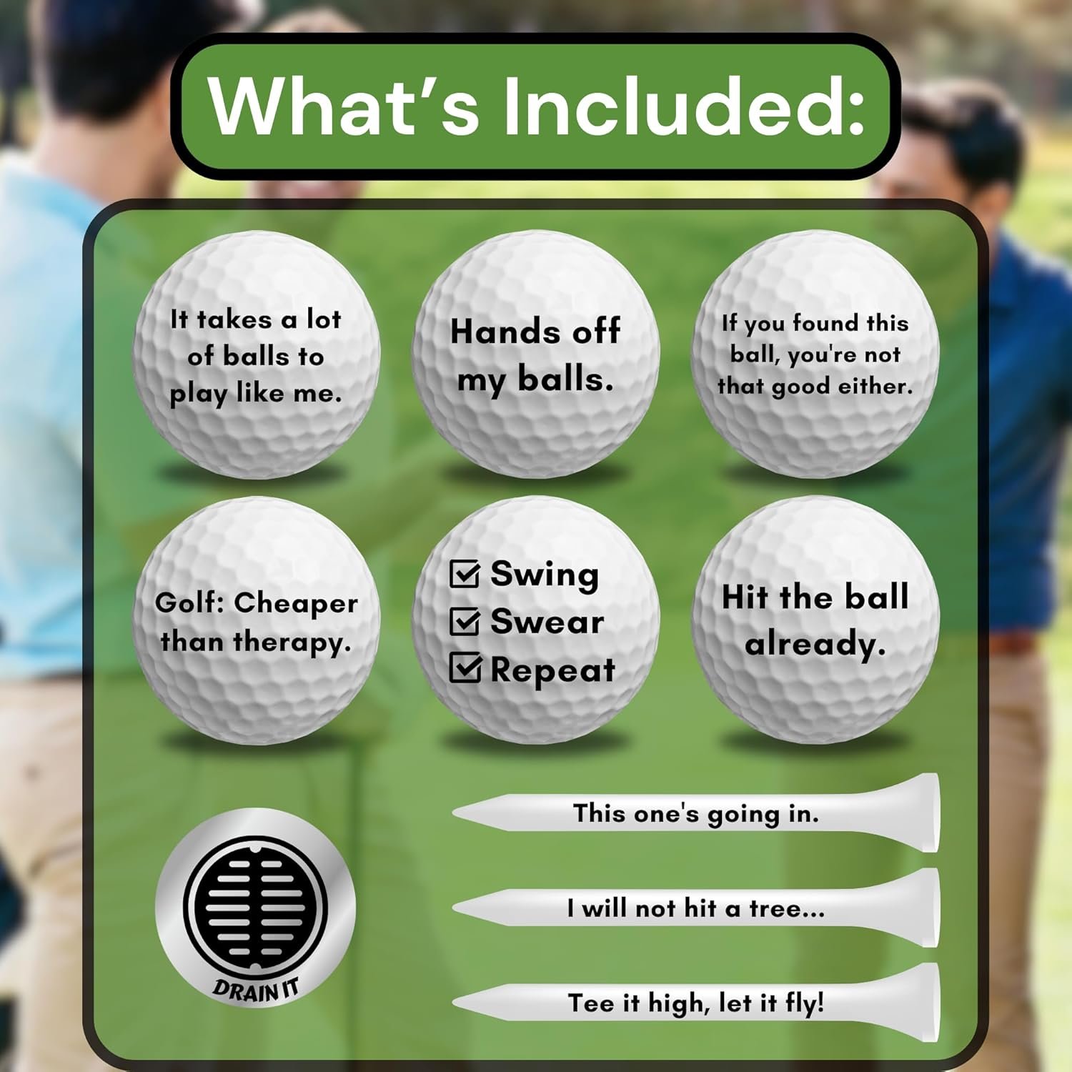 Funny Golf Ball Gift Set for Dad, Mom, and Golfers - Funny Golf Gifts for Men 4 Funny Golf Ball Gift Set for Dad, Mom, and Golfers - Funny Golf Gifts for Men - Image 4