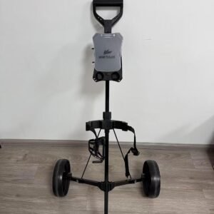 2-Wheel Golf Pull Cart – Lightweight & Foldable Golf Trolley with Ergonomic Handle, Smooth-Rolling Tires, Compact for Travel, Easy to Maneuver, Fits All Golf Bags