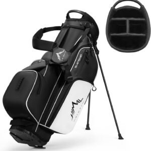 4-Way Golf Stand Bag with Full-Length Divider, Lightweight Waterproof Golf Bag for Men & Women Holds 4-8 Clubs