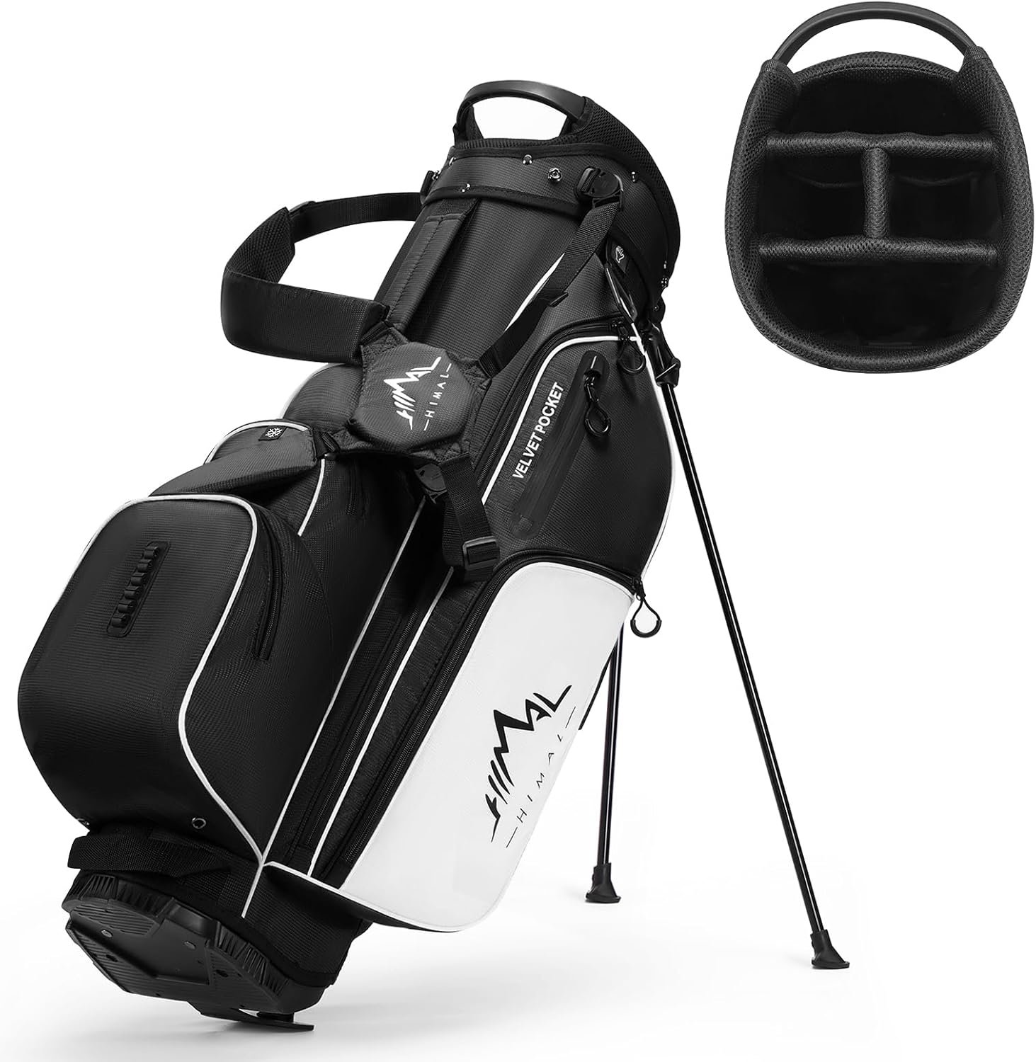 4-Way Golf Stand Bag with Full-Length Divider, Lightweight Waterproof Golf Bag for Men & Women Holds 4-8 Clubs 1 4-Way Golf Stand Bag with Full-Length Divider, Lightweight Waterproof Golf Bag for Men & Women Holds 4-8 Clubs