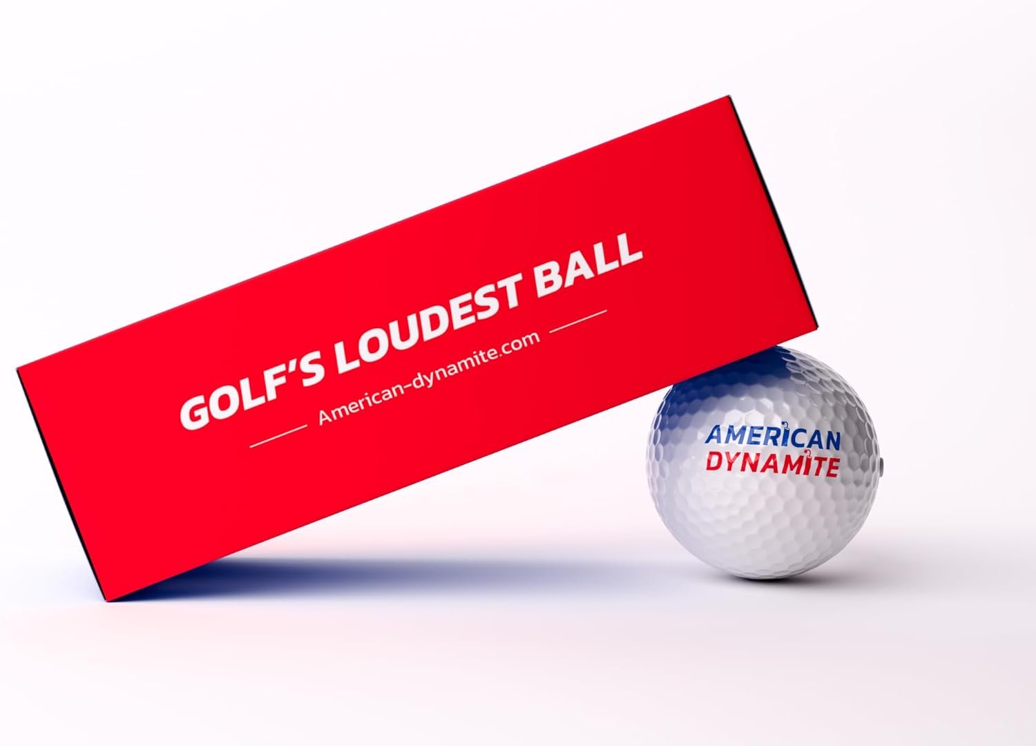 American Dynamite - Golf's Loudest Ball - Viral Prank Golf Ball - Loud Sound When Hit (Sleeve of 3, Novelty) 2 American Dynamite - Golf's Loudest Ball - Viral Prank Golf Ball - Loud Sound When Hit (Sleeve of 3, Novelty) - Image 2