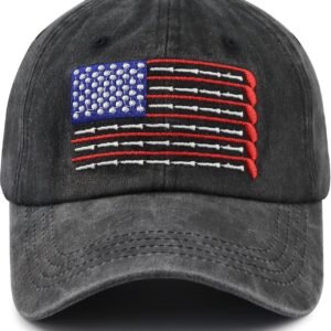 American Golf USA Flag Hat for Men Women, Vintage Adjustable Cotton Golfing Baseball Cap