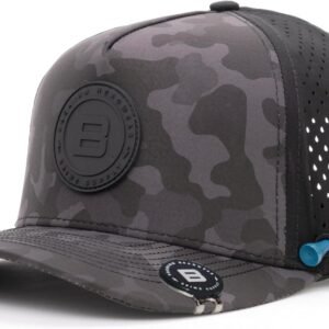 BRIMZ Golf Performance Hat - Tee Holder & Magnetic Ball Marker - Breathable, Sweat & Water Resistant Golfing Snapback Hat