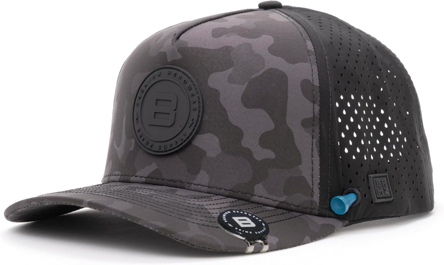 BRIMZ Golf Performance Hat - Tee Holder & Magnetic Ball Marker - Breathable, Sweat & Water Resistant Golfing Snapback Hat 1 BRIMZ Golf Performance Hat - Tee Holder & Magnetic Ball Marker - Breathable, Sweat & Water Resistant Golfing Snapback Hat