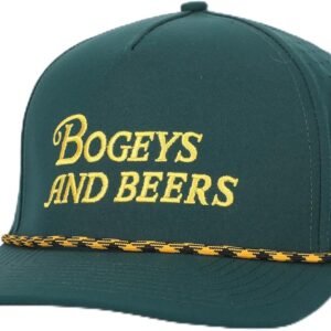 Bogeys and Beers Cooling Performance Golf Hat | Adjustable and Breathable | Funny Golf Hat Green