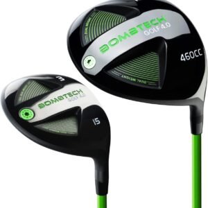 BombTech Golf - 4.0 Driver and 3 Wood Bundle - Premium Golf Wood Set for Men - Easy to Hit Off Tee - Max Forgiveness and Accuracy