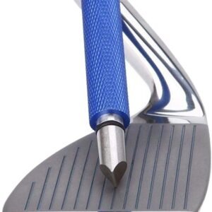 Bulex Golf Club Groove Sharpener, Re-Grooving Tool and Cleaner for Wedges & Irons - Generate Optimal Backspin - Suitable for U & V-Grooves