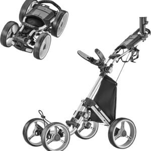 CaddyTek Explorer V8 - SuperLite 4 Wheel Golf Push Cart, Explorer Version 8