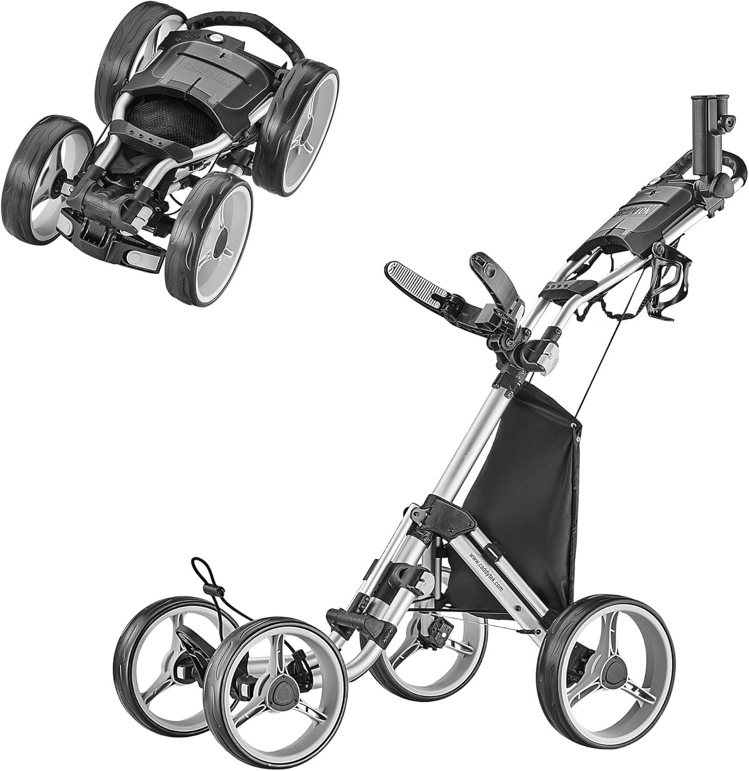 CaddyTek Explorer V8 - SuperLite 4 Wheel Golf Push Cart, Explorer Version 8 1 CaddyTek Explorer V8 - SuperLite 4 Wheel Golf Push Cart, Explorer Version 8
