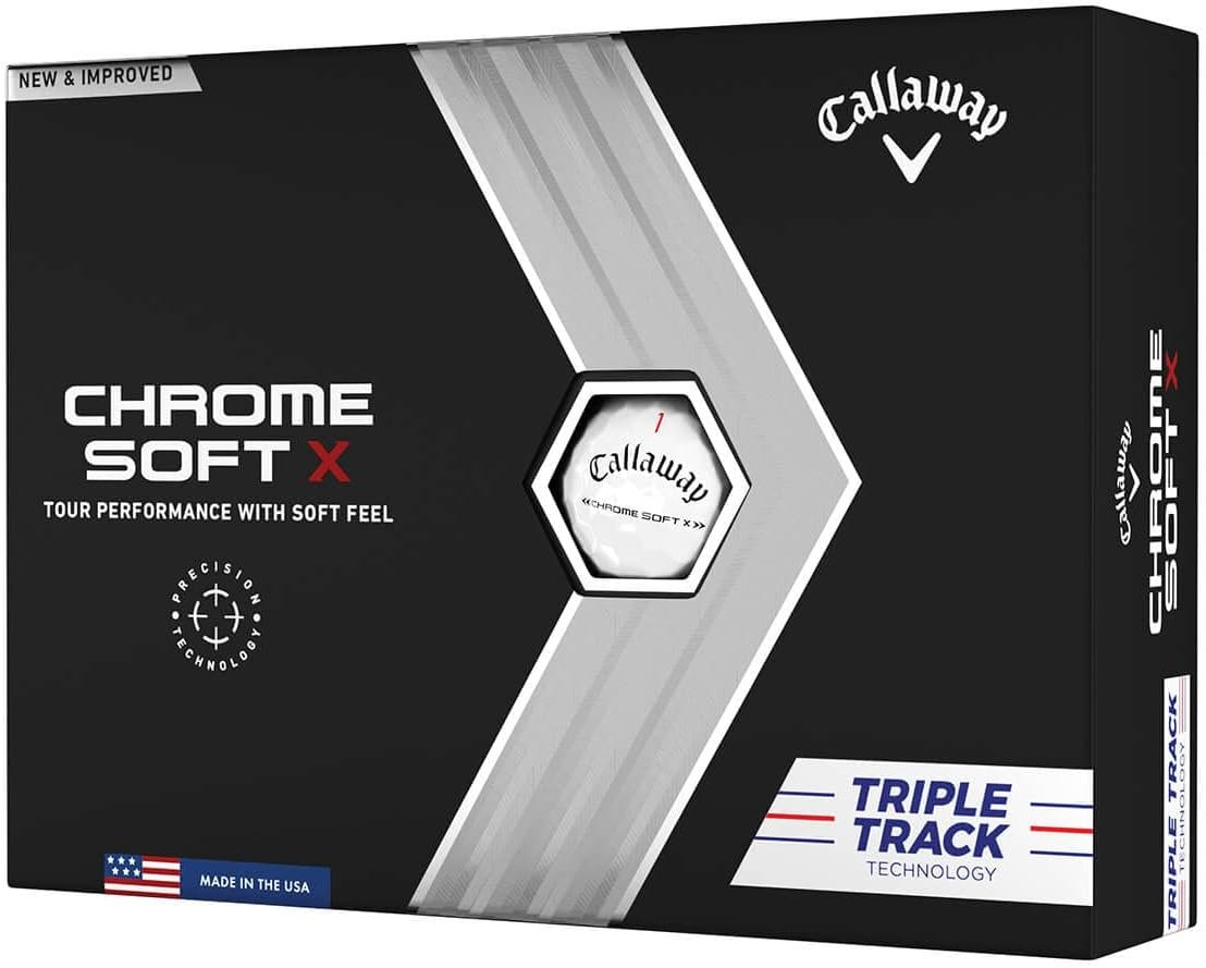 Callaway Golf Chrome Soft X Golf Balls (Triple Track (Yellow) 1 Callaway Golf Chrome Soft X Golf Balls (Triple Track (Yellow)