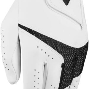 Callaway Golf Weather Spann Glove (Worn on Left Hand, Standard, Large, White (2-Pack))