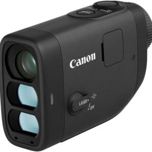 Canon PowerShot Golf Digital Laser Rangefinder, Digital Zoom, Magnify 6X to 12x, Built-in Slope Correction, Photo and Video Camera Capabilities, IPX4 Equivalent Water Resistant, Black