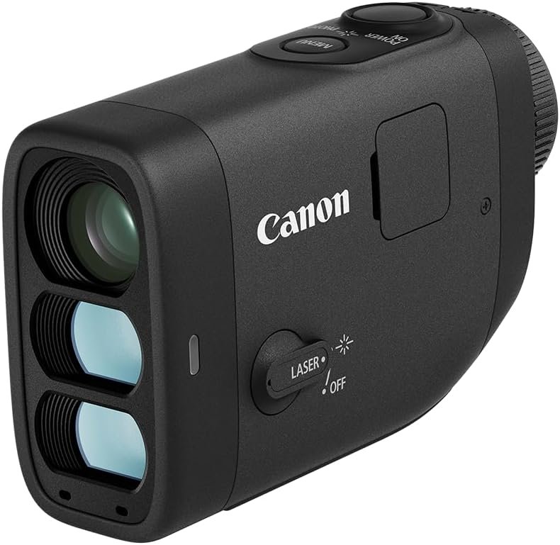Canon PowerShot Golf Digital Laser Rangefinder, Digital Zoom, Magnify 6X to 12x, Built-in Slope Correction, Photo and Video Camera Capabilities, IPX4 Equivalent Water Resistant, Black 1 Canon PowerShot Golf Digital Laser Rangefinder, Digital Zoom, Magnify 6X to 12x, Built-in Slope Correction, Photo and Video Camera Capabilities, IPX4 Equivalent Water Resistant, Black