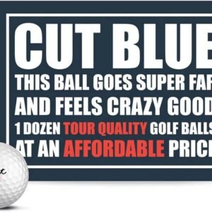 Cut Blue Golf Balls, 4 Piece Urethane (One Dozen)