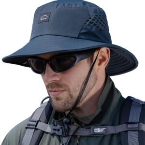 Fishing Hat, UPF50+ Wide Brim Sun Hat for Men Women, UV Protection Hiking Beach Bucket Hats Summer Safari Hat