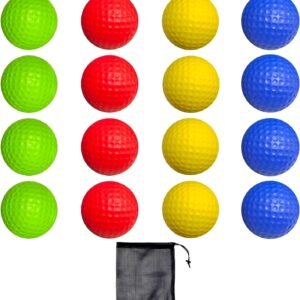 Foam Golf Practice Balls 16 or 54 Pack Soft Limited Flight Golf Balls, Perfect for Indoor and Backyard Swing Practice!…