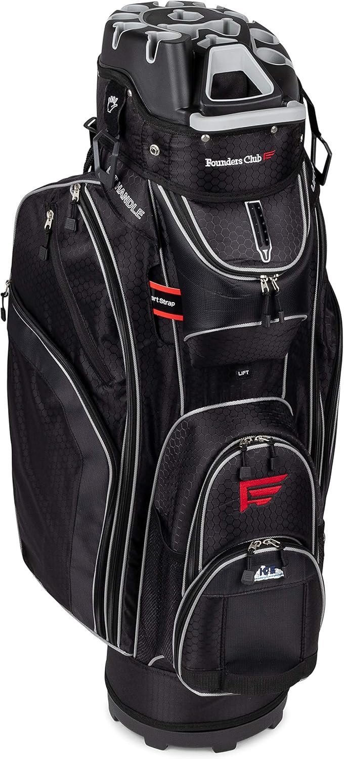 Founders Club 3rd Generation Club Lock Organizer Golf Cart Bag with 14 Way Anti Rattle Divider Top- Free Snap On Rain Hood-Full Length Dividers 2 Founders Club 3rd Generation Club Lock Organizer Golf Cart Bag with 14 Way Anti Rattle Divider Top- Free Snap On Rain Hood-Full Length Dividers - Image 2
