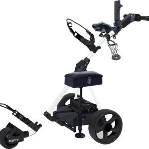 Fully Loaded Weekender Non Remmote Control Electric Golf Cart, with Drink Holder, Umbrella Holder, Scorecard Holder, White