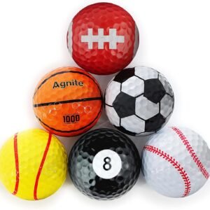 Funny Golf Balls, 6 Pack Colored Balls for Golfers, Fun Kids Golf - Novelty Gifts for Men, Golfing Accessories for Boys & Dad