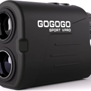Gogogo Sport Vpro GS03 Laser Golf/Hunting Rangefinder, 1000/1200 Yards Laser Range Finder with 6X Magnification Ultra-Clear View, Lightweight, Slope, Pin-Seeker & Flag-Lock & Vibration