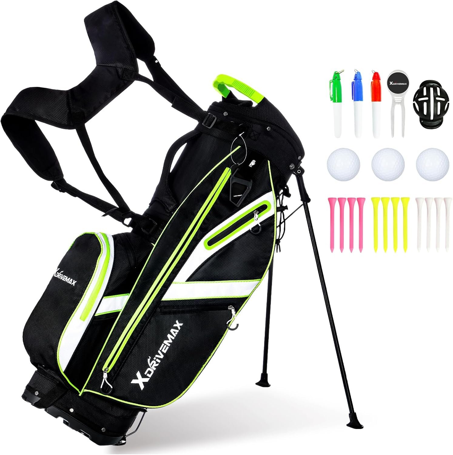 Golf Bag – Stand Bag & 15 Way Cart Bag for Men & Women, Lightweight, with Rain Cover, Cooler, Accessory Kit | Premium Golf Club Bags 1 Golf Bag – Stand Bag & 15 Way Cart Bag for Men & Women, Lightweight, with Rain Cover, Cooler, Accessory Kit | Premium Golf Club Bags