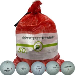 Golf Ball Planet 50 Ball Mesh Bag Hit Away Practice Used Golf Balls