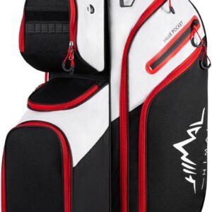 Golf Cart Bag, 15 Way Organizer Divider Top with Handles and Rain Cover