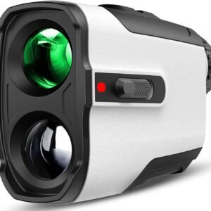 Golf Rangefinder with Slope Switch, 700 Yards Laser Range Finder with Flag Pole Locking Vibration, 6X Magnification and Rechargeable Battery