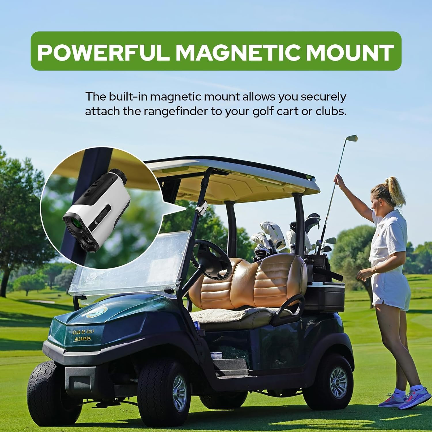 Golf Rangefinder with Slope Switch, 700 Yards Laser Range Finder with Flag Pole Locking Vibration, 6X Magnification and Rechargeable Battery 2 Golf Rangefinder with Slope Switch, 700 Yards Laser Range Finder with Flag Pole Locking Vibration, 6X Magnification and Rechargeable Battery - Image 2