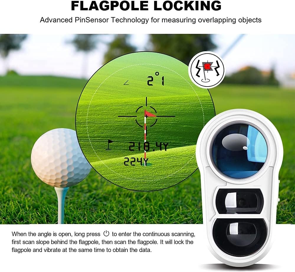 Golf Rangefinder with Slope and Pin Lock Vibration, External Slope Switch for Golf Tournament Legal, Rangefinders with Rechargeable Battery 600/1000YDS Laser Range Finder 2 Golf Rangefinder with Slope and Pin Lock Vibration, External Slope Switch for Golf Tournament Legal, Rangefinders with Rechargeable Battery 600/1000YDS Laser Range Finder - Image 2
