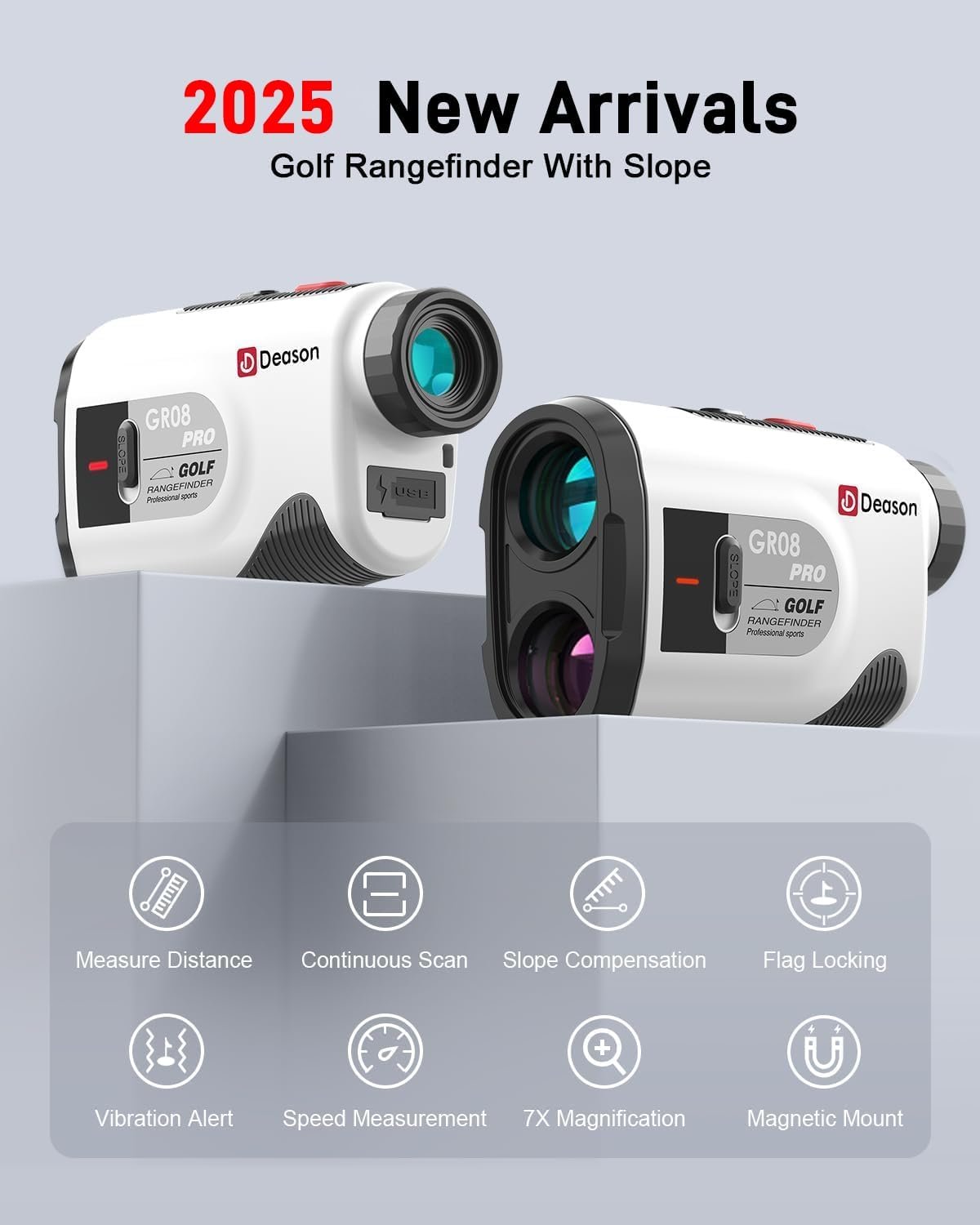 Golf Rangefinder with Slope,1300 Yards Laser Rangefinder,7X Magnification, Rechargeable Range Finders Golfing with Flag Lock Vibration,Speed Mode for Hunting Shooting. 2 Golf Rangefinder with Slope,1300 Yards Laser Rangefinder,7X Magnification, Rechargeable Range Finders Golfing with Flag Lock Vibration,Speed Mode for Hunting Shooting. - Image 2