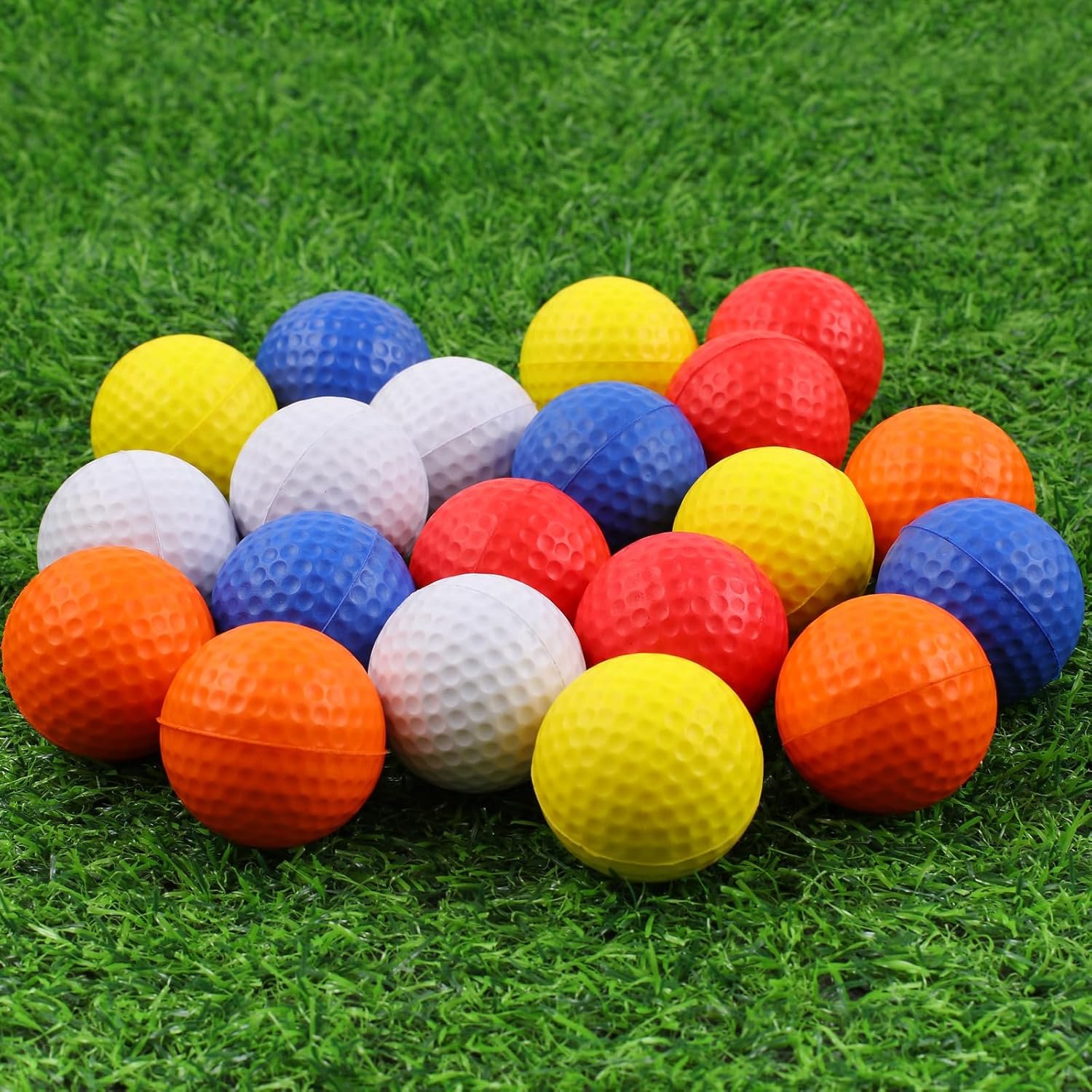 Guirnd 20 Pack Foam Golf Balls, 41mm Practice Golf Balls, Realistic Feel and Long Lasting Limited Fligh Practice Golf Balls for Backyard, Soft Golf Balls for Indoor or Outdoor 1 Guirnd 20 Pack Foam Golf Balls, 41mm Practice Golf Balls, Realistic Feel and Long Lasting Limited Fligh Practice Golf Balls for Backyard, Soft Golf Balls for Indoor or Outdoor