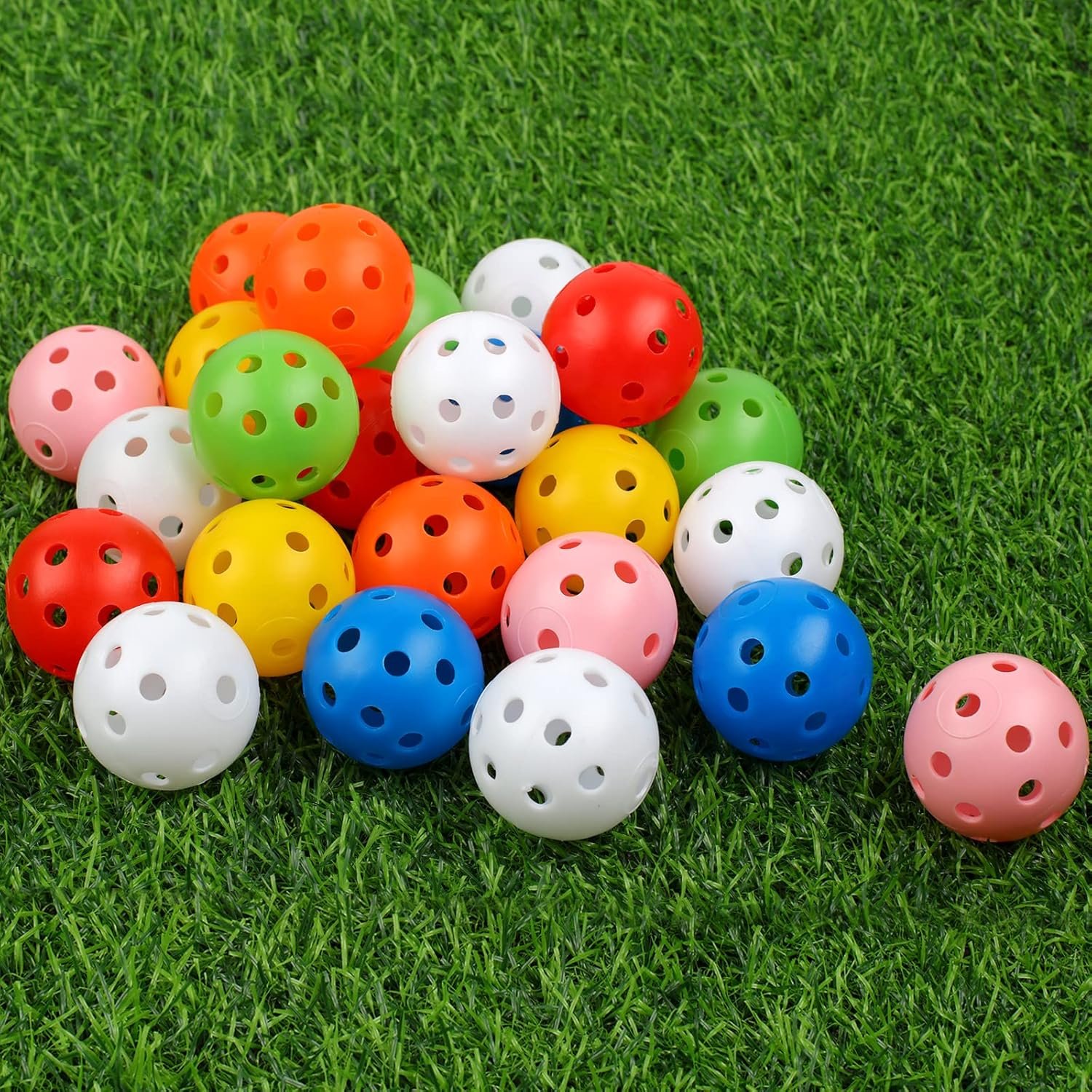 Joyberg Practice Golf Balls 24 Pack, 42mm Plastic Golf Balls, Practice Golf Balls for Backyard, Training Golf Balls for Swing Practice 1 Joyberg Practice Golf Balls 24 Pack, 42mm Plastic Golf Balls, Practice Golf Balls for Backyard, Training Golf Balls for Swing Practice