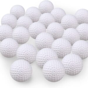 KOFULL Golf Practice Ball, Hollow Golf Plastic Ball for Indoor Training -Pack of 50pcs(White & Multicolor)