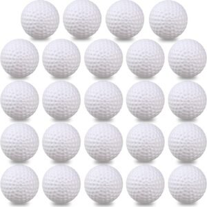 KOFULL Plastic Golf Balls Practice, 24/100 Pack Hollow Plastic Golf Balls Indoor Outdoor Training, Golf Party Decorations