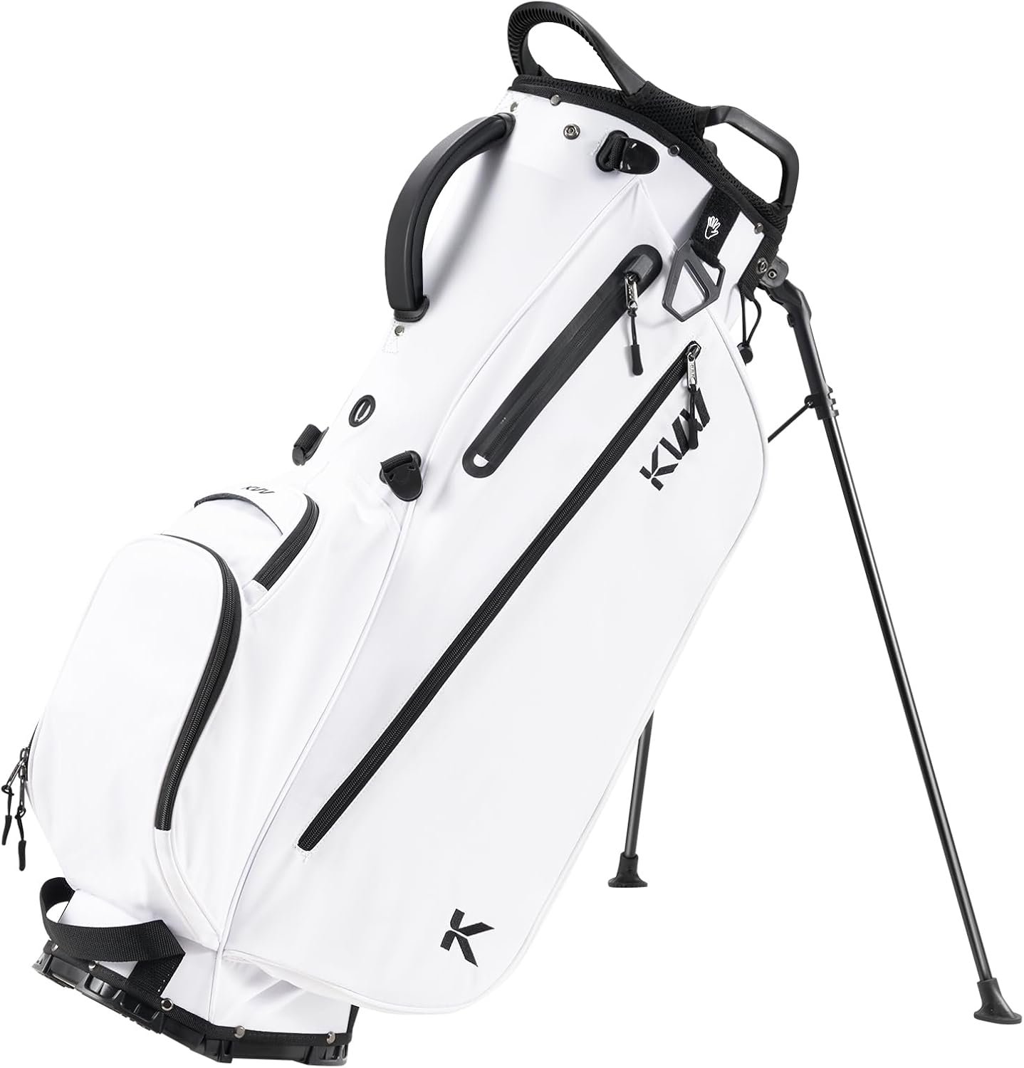 KVV Lightweight Golf Stand Bag with 7 Way Full-Length Dividers, 5 Zippered Pockets, Automatically Adjustable Dual Straps,Elegant Design 1 KVV Lightweight Golf Stand Bag with 7 Way Full-Length Dividers, 5 Zippered Pockets, Automatically Adjustable Dual Straps,Elegant Design
