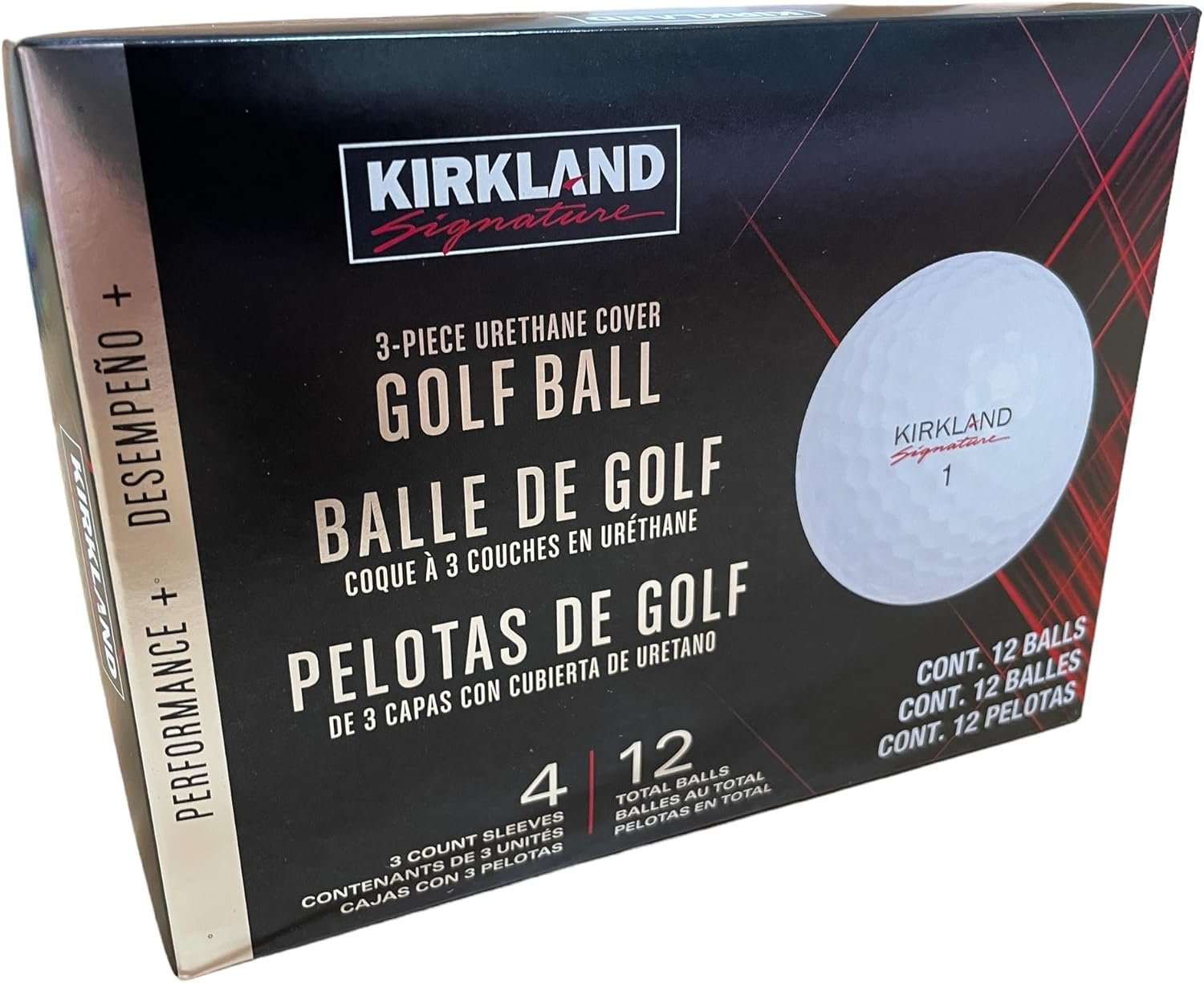 Kirkland Signature Golf Balls 3-Piece Urethane Cover, 12 Golf Balls 1 Kirkland Signature Golf Balls 3-Piece Urethane Cover, 12 Golf Balls