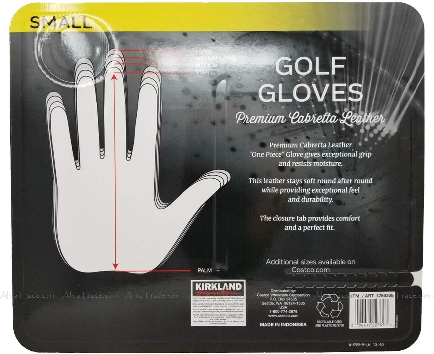 Kirkland Signature Men's Golf Gloves Premium Cabretta Leather, Small, 3 Pack 2 Kirkland Signature Men's Golf Gloves Premium Cabretta Leather, Small, 3 Pack - Image 2