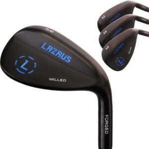 LAZRUS Premium Forged Golf Wedge Set for Men - 52, 56, 60 Degree Wedges + Milled Face for More Spin - Great Golf Gift