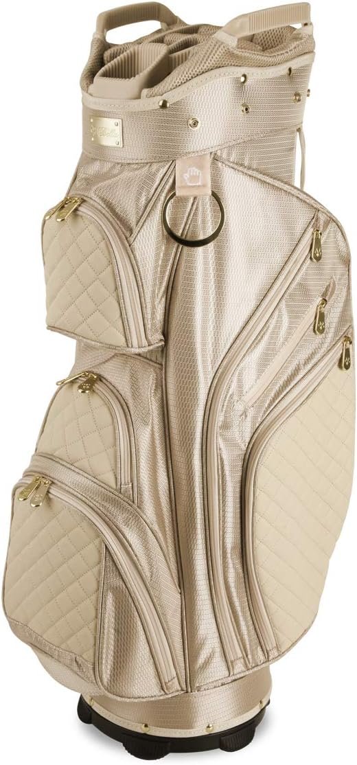 Ladies Golf Cart Bag, 3 Matching Head Covers, Lightweight 14 Way Golf Club Bag for Women Velour Lined Valuables Pocket Waterproof Zipper Padded Carry Strap Rain Hood Cover Oversized Putter Pit 2 Ladies Golf Cart Bag, 3 Matching Head Covers, Lightweight 14 Way Golf Club Bag for Women Velour Lined Valuables Pocket Waterproof Zipper Padded Carry Strap Rain Hood Cover Oversized Putter Pit - Image 2