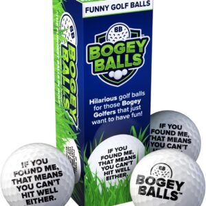Laughing Smith Funny Bogey Balls 3 Pack - Cool Golf Accessories for Men, Women & Kids - Unique Novelty Gifts for Golfers